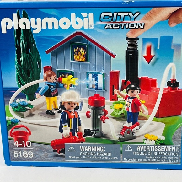 Playmobil 5169 City Action Fire Rescue w/Bonus Quad 40th Anniversary Compact Set - Picture 2 of 9